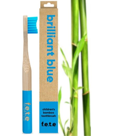 Brosse à dents en bambou enfant | bleu| F.E.T.E | FETE