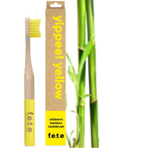 Brosse à dents en bambou enfant | jaune | F.E.T.E | FETE