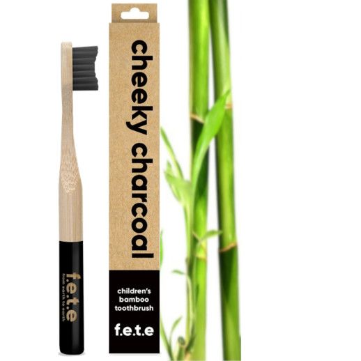 Brosse à dents en bambou enfant | noir | F.E.T.E | FETE